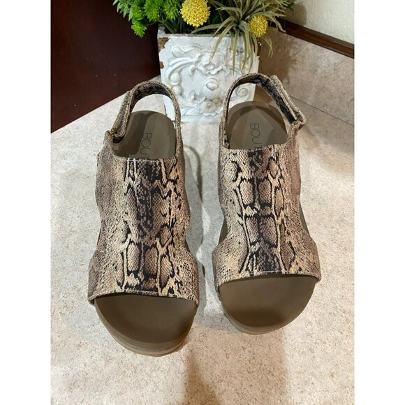 Corkys Shoes - Cabot Brown Snake Wedge Size 7 - Picture 6 of 9